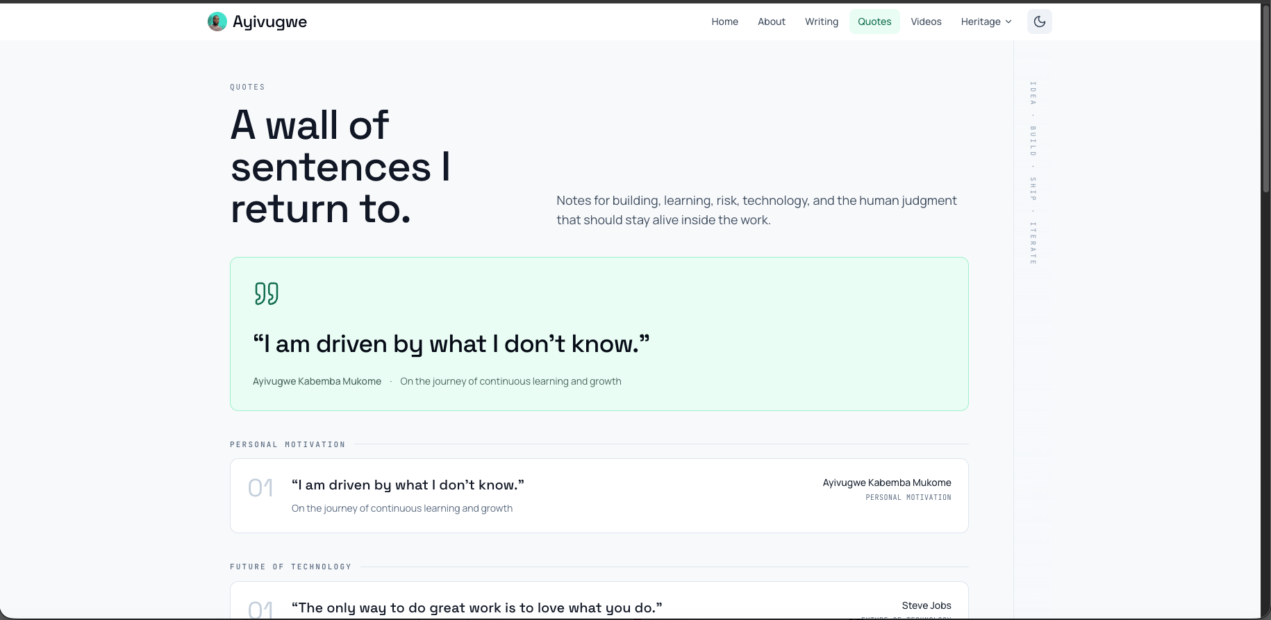 Wall of sentences — light mode